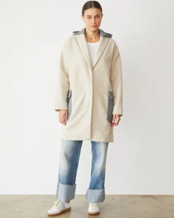 Jackets*MONROW Sherpa Hooded Jacket BONE