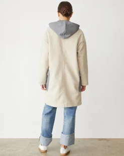 Jackets*MONROW Sherpa Hooded Jacket BONE