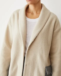 Jackets*MONROW Sherpa Hooded Jacket BONE