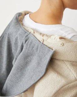 Jackets*MONROW Sherpa Hooded Jacket BONE