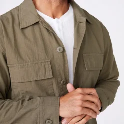 Men's Tops|Mens Sale*MONROW Shirt Jacket MILITARYGREEN