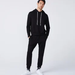 Mens Sale|Men's Sale*MONROW Slouchy Pullover Hoody BLACK