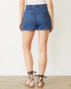 Shorts*MONROW Soft Denim Cargo Short MEDIUMWASH