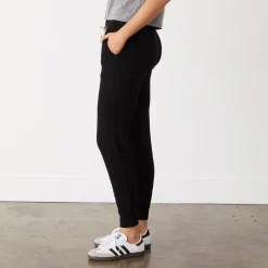 Sweats*MONROW Softfleece Girlfriend Sweats BLACK