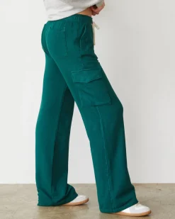 Softfleece|Sets*MONROW Softfleece Straight Leg Cargo Sweat FOREST