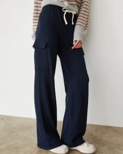 Softfleece|Sweats*MONROW Softfleece Straight Leg Cargo Sweat DARKNAVY