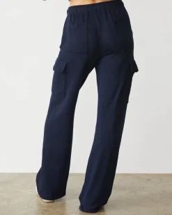 Softfleece|Sweats*MONROW Softfleece Straight Leg Cargo Sweat DARKNAVY