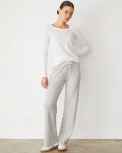 Softfleece|Sweats*MONROW Softfleece Straight Leg Vintage Sweat HEATHERGREY