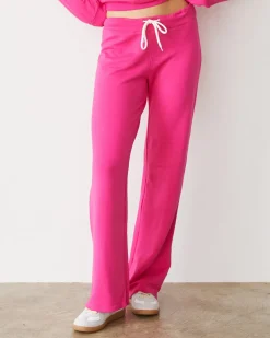 Softfleece|Sets*MONROW Softfleece Straight Leg Vintage Sweat FUCHSIA
