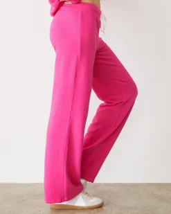 Softfleece|Sets*MONROW Softfleece Straight Leg Vintage Sweat FUCHSIA