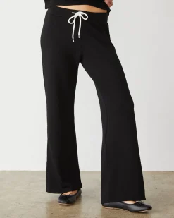 Softfleece|Sweats*MONROW Softfleece Straight Leg Vintage Sweat BLACK