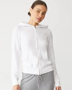 Softfleece|Zip-Up Hoodies*MONROW Softfleece Zip Up Hoody WHITE