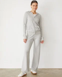 Softfleece|Zip-Up Hoodies*MONROW Softfleece Zip Up Hoody HEATHERGREY