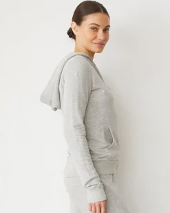 Softfleece|Zip-Up Hoodies*MONROW Softfleece Zip Up Hoody HEATHERGREY