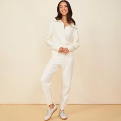 Soft Knit|Sweats*MONROW Soft Knit Cuffed Jogger IVORY