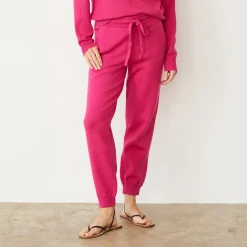 Soft Knit|Sweats*MONROW Soft Knit Cuffed Jogger FUCHSIA