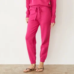 Soft Knit|Sweats*MONROW Soft Knit Cuffed Jogger FUCHSIA