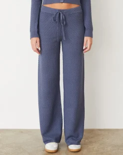 Soft Knit|Sets*MONROW Softknit French Waffle Lounge Pant WASHEDBLUE