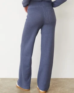 Soft Knit|Sets*MONROW Softknit French Waffle Lounge Pant WASHEDBLUE