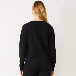 Soft Knit|Sweatshirts*MONROW Soft Knit Raglan Sweater BLACK