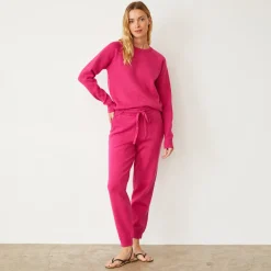 Soft Knit|Sweatshirts*MONROW Soft Knit Raglan Sweater FUCHSIA