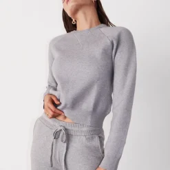 Soft Knit|Sweaters*MONROW Soft Knit Raglan Sweater HEATHERGREY