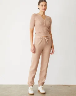 Soft Knit|Sets*MONROW Softknit Rib Waffle Oversized Sweat TAUPE