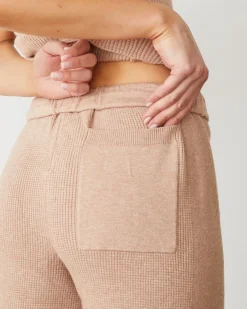 Soft Knit|Sets*MONROW Softknit Rib Waffle Oversized Sweat TAUPE