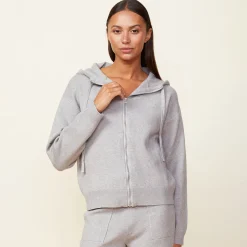 Soft Knit|Zip-Up Hoodies*MONROW Soft Knit Zip Up Hoody HEATHERGREY