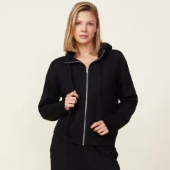 Soft Knit|Zip-Up Hoodies*MONROW Soft Knit Zip Up Hoody BLACK