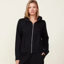 Soft Knit|Zip-Up Hoodies*MONROW Soft Knit Zip Up Hoody BLACK
