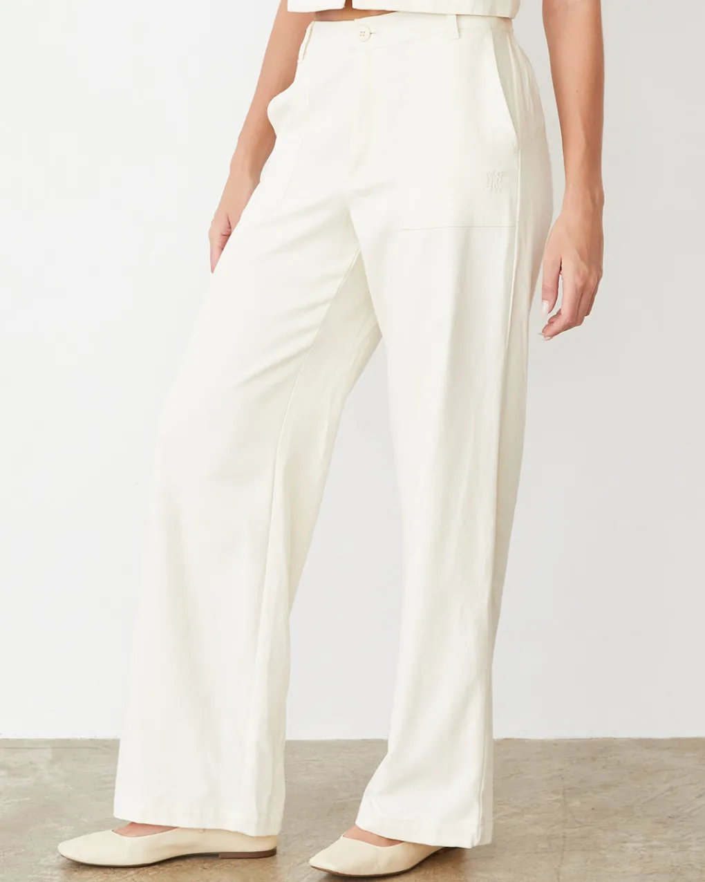 Travel Essentials|Sets*MONROW Soft Twill Patch Pocket Pant BONE