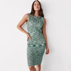 Dresses*MONROW Space-dye Tank Dress GREENMULTI