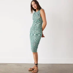 Dresses*MONROW Space-dye Tank Dress GREENMULTI