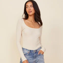 Long Sleeve*MONROW 90'S Rib Long Sleeve OFFWHITE