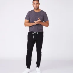 Men's Tops|Mens Sale*MONROW Stone Wash Relaxed Pocket Crew NEPTUNE