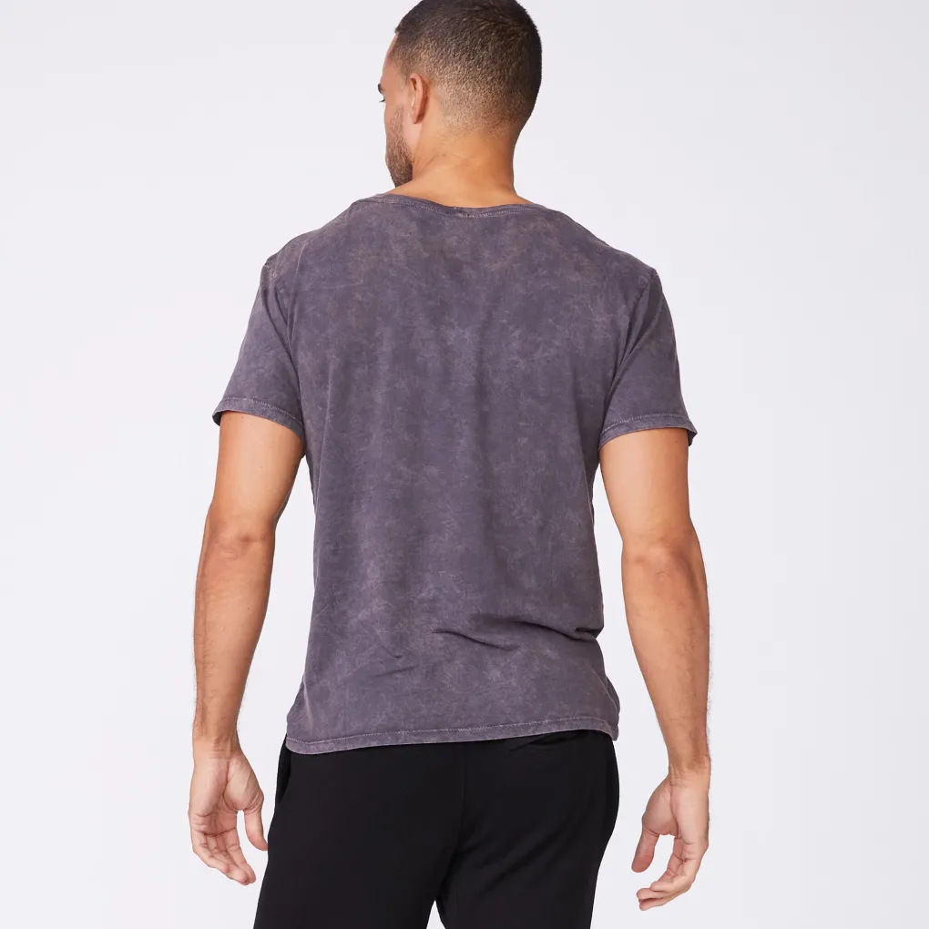 Men's Tops|Mens Sale*MONROW Stone Wash Relaxed Pocket Crew NEPTUNE