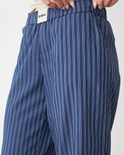 Poplin|Pants*MONROW Stripe Poplin Boxer Pants NAVYSTRIPE