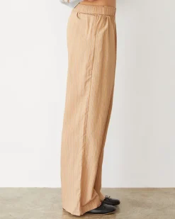 Poplin|Sets*MONROW Stripe Poplin Boxer Pants CAPPUCCINOSTRIPE