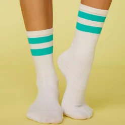 Socks|Accessories*MONROW Stripe Socks BONE/PEACOCKGREEN
