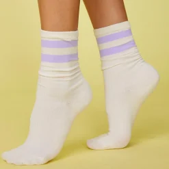 Socks|Accessories*MONROW Stripe Socks BONE/WISTERIA