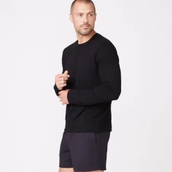 Mens Classics|Men's Classics*MONROW Supersoft Crew Neck Sweatshirt BLACK
