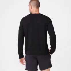 Mens Classics|Men's Classics*MONROW Supersoft Crew Neck Sweatshirt BLACK