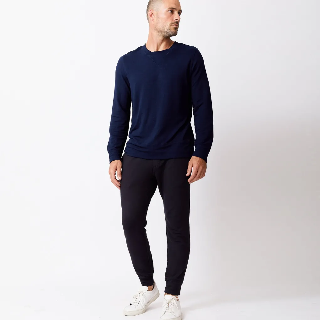 Mens Classics|Men's Classics*MONROW Supersoft Crew Neck Sweatshirt CLASSICNAVY