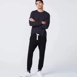 Mens Classics|Men's Classics*MONROW Supersoft Crew Neck Sweatshirt FADEDBLACK