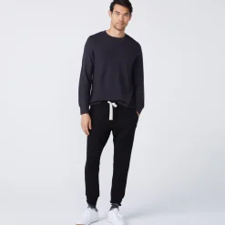 Mens Classics|Men's Classics*MONROW Supersoft Crew Neck Sweatshirt FADEDBLACK