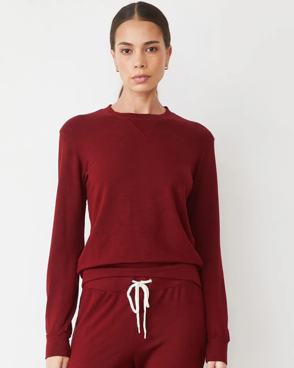 Supersoft|Sweatshirts*MONROW Supersoft Crew Neck Sweatshirt RUBY