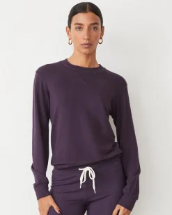 Supersoft|Sweatshirts*MONROW Supersoft Crew Neck Sweatshirt MIDNIGHTPLUM