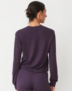 Supersoft|Sweatshirts*MONROW Supersoft Crew Neck Sweatshirt MIDNIGHTPLUM