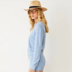 Supersoft|Sets*MONROW Supersoft Crew Neck Sweatshirt SOFTBLUE